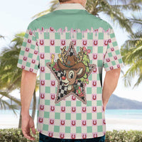 Western Yoke Hawaiian Shirt Rudolph Cowboy Christmas Retro Style - Wonder Print Shop