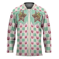 Western Yoke Hockey Jersey Rudolph Cowboy Christmas Retro Style - Wonder Print Shop