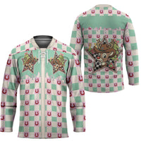 Western Yoke Hockey Jersey Rudolph Cowboy Christmas Retro Style - Wonder Print Shop