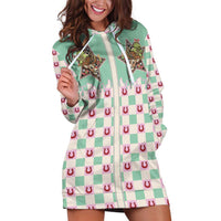 Western Yoke Hoodie Dress Rudolph Cowboy Christmas Retro Style - Wonder Print Shop