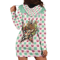 Western Yoke Hoodie Dress Rudolph Cowboy Christmas Retro Style - Wonder Print Shop