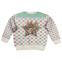 Western Yoke Kid Ugly Christmas Sweater Rudolph Cowboy Christmas Retro Style - Wonder Print Shop