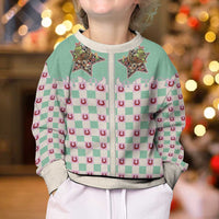 Western Yoke Kid Ugly Christmas Sweater Rudolph Cowboy Christmas Retro Style - Wonder Print Shop