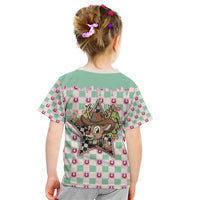 Western Yoke Kid T Shirt Rudolph Cowboy Christmas Retro Style - Wonder Print Shop