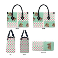 Western Yoke Leather Bag Rudolph Cowboy Christmas Retro Style - Wonder Print Shop