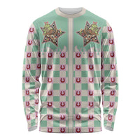 Western Yoke Long Sleeve Shirt Rudolph Cowboy Christmas Retro Style - Wonder Print Shop