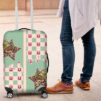Western Yoke Luggage Cover Rudolph Cowboy Christmas Retro Style - Wonder Print Shop