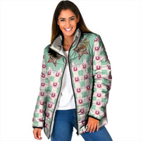 Western Yoke Padded Jacket Rudolph Cowboy Christmas Retro Style - Wonder Print Shop