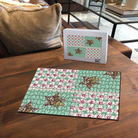 Western Yoke Puzzle Rudolph Cowboy Christmas Retro Style - Wonder Print Shop