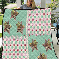 Western Yoke Quilt Rudolph Cowboy Christmas Retro Style - Wonder Print Shop