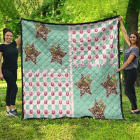 Western Yoke Quilt Rudolph Cowboy Christmas Retro Style - Wonder Print Shop