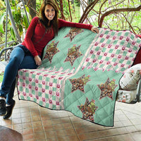 Western Yoke Quilt Rudolph Cowboy Christmas Retro Style - Wonder Print Shop