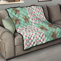 Western Yoke Quilt Rudolph Cowboy Christmas Retro Style - Wonder Print Shop