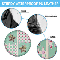 Western Yoke Spare Tire Cover Rudolph Cowboy Christmas Retro Style - Wonder Print Shop