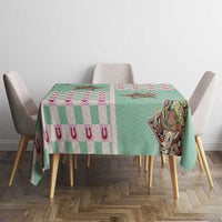 Western Yoke Tablecloth Rudolph Cowboy Christmas Retro Style - Wonder Print Shop