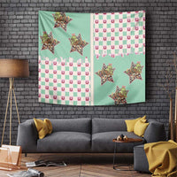 Western Yoke Tapestry Rudolph Cowboy Christmas Retro Style - Wonder Print Shop