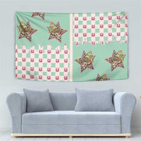 Western Yoke Tapestry Rudolph Cowboy Christmas Retro Style - Wonder Print Shop