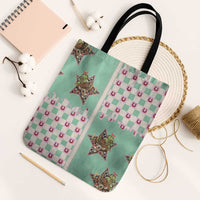 Western Yoke Tote Bag Rudolph Cowboy Christmas Retro Style - Wonder Print Shop