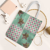 Western Yoke Tote Bag Rudolph Cowboy Christmas Retro Style - Wonder Print Shop