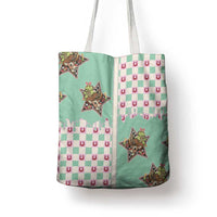 Western Yoke Tote Bag Rudolph Cowboy Christmas Retro Style - Wonder Print Shop