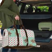 Western Yoke Travel Bag Rudolph Cowboy Christmas Retro Style - Wonder Print Shop