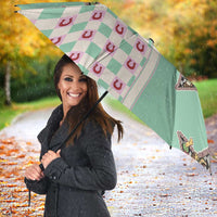 Western Yoke Umbrella Rudolph Cowboy Christmas Retro Style - Wonder Print Shop