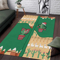 Western Yoke Area Rug Cactus Christmas Cute Style - Wonder Print Shop