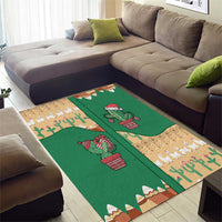 Western Yoke Area Rug Cactus Christmas Cute Style - Wonder Print Shop