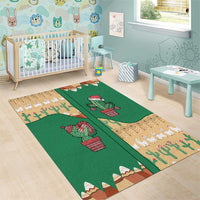 Western Yoke Area Rug Cactus Christmas Cute Style - Wonder Print Shop