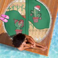 Western Yoke Beach Blanket Cactus Christmas Cute Style - Wonder Print Shop