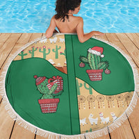 Western Yoke Beach Blanket Cactus Christmas Cute Style - Wonder Print Shop