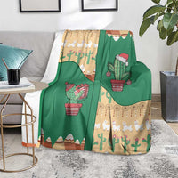 Western Yoke Blanket Cactus Christmas Cute Style - Wonder Print Shop