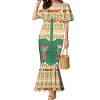 Western Yoke Family Matching Mermaid Dress and Hawaiian Shirt Cactus Christmas Cute Style - Wonder Print Shop