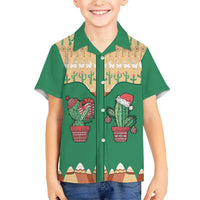 Western Yoke Family Matching Mermaid Dress and Hawaiian Shirt Cactus Christmas Cute Style - Wonder Print Shop
