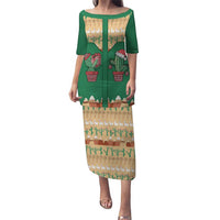 Western Yoke Family Matching Puletasi and Hawaiian Shirt Cactus Christmas Cute Style - Wonder Print Shop