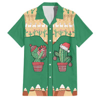 Western Yoke Family Matching Tank Maxi Dress and Hawaiian Shirt Cactus Christmas Cute Style - Wonder Print Shop