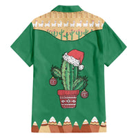 Western Yoke Family Matching Tank Maxi Dress and Hawaiian Shirt Cactus Christmas Cute Style - Wonder Print Shop