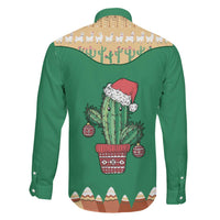 Western Yoke Family Matching Tank Maxi Dress and Hawaiian Shirt Cactus Christmas Cute Style - Wonder Print Shop