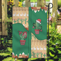 Western Yoke Garden Flag Cactus Christmas Cute Style - Wonder Print Shop