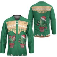 Western Yoke Hockey Jersey Cactus Christmas Cute Style - Wonder Print Shop