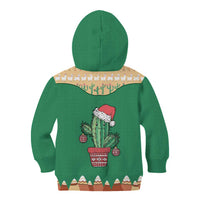 Western Yoke Kid Hoodie Cactus Christmas Cute Style - Wonder Print Shop