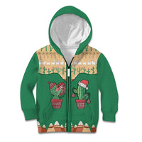 Western Yoke Kid Hoodie Cactus Christmas Cute Style - Wonder Print Shop