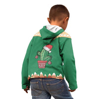 Western Yoke Kid Hoodie Cactus Christmas Cute Style - Wonder Print Shop