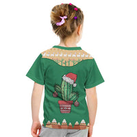 Western Yoke Kid T Shirt Cactus Christmas Cute Style - Wonder Print Shop