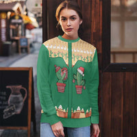 Western Yoke Ugly Christmas Sweater Cactus Christmas Cute Style - Wonder Print Shop