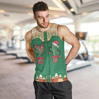 Western Yoke Men Tank Top Cactus Christmas Cute Style - Wonder Print Shop
