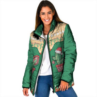 Western Yoke Padded Jacket Cactus Christmas Cute Style - Wonder Print Shop