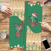 Western Yoke Puzzle Cactus Christmas Cute Style - Wonder Print Shop