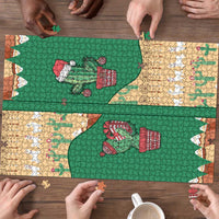 Western Yoke Puzzle Cactus Christmas Cute Style - Wonder Print Shop