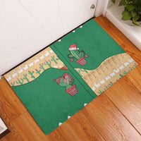 Western Yoke Rubber Doormat Cactus Christmas Cute Style - Wonder Print Shop